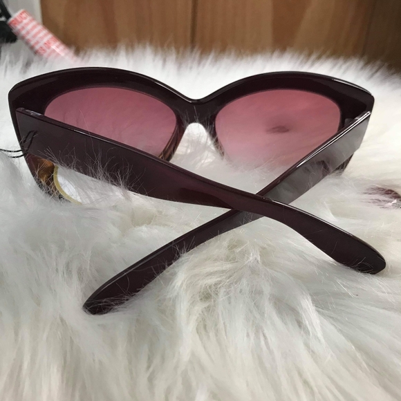 Plum/Leopard Ombre Tint Tortoise Shell Sunglasses - Picture 5 of 8
